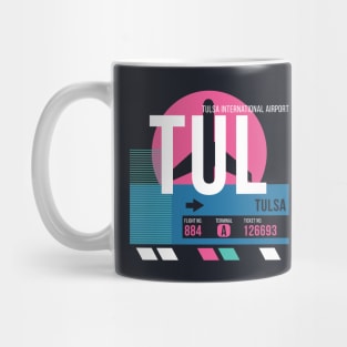 Tulsa (TUL) Airport // Sunset Baggage Tag Mug